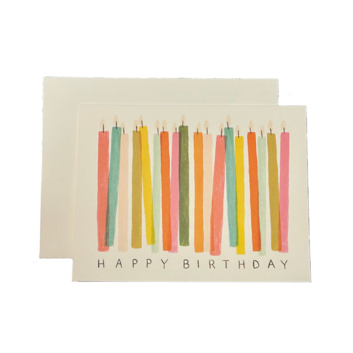 Happy Birthday kynttilät - kortti