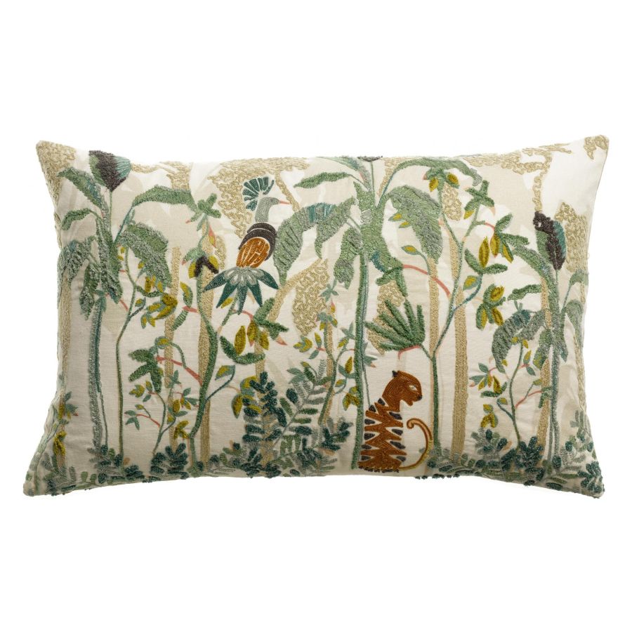 Vivaraise kirjailtu tyyny Raja Blanc