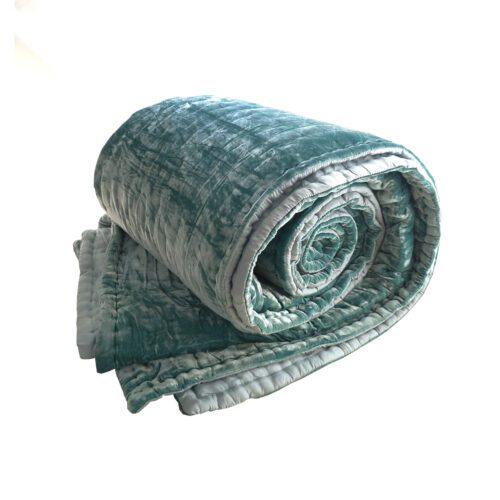 Moko silkkisamettipeitto petrol 240×260