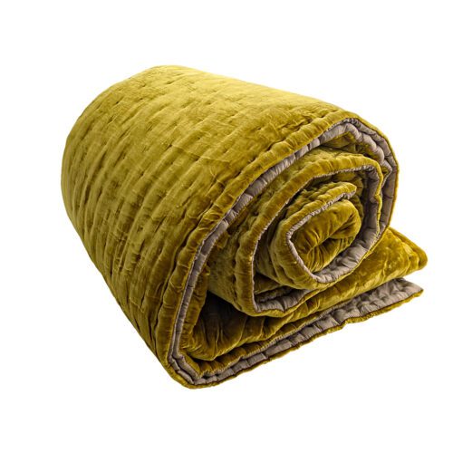 Moko silkkisamettipeitto kulta 240×260