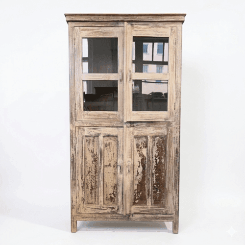 Vaalea patinoitunut kaappi