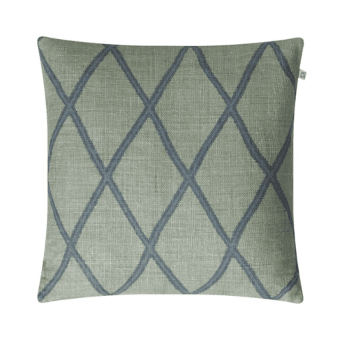 Chhatwal & Jonsson pellavatyyny Ikat Orissa Aqua 50x50cm