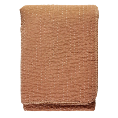Tikattu päiväpeitto Dusty peach 240x240