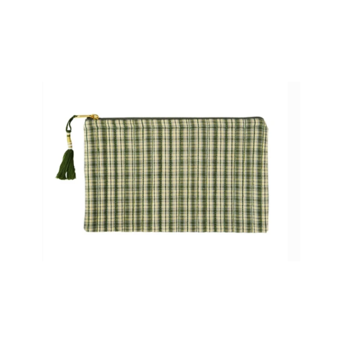 Ruudullinen tikattu pussukka Green